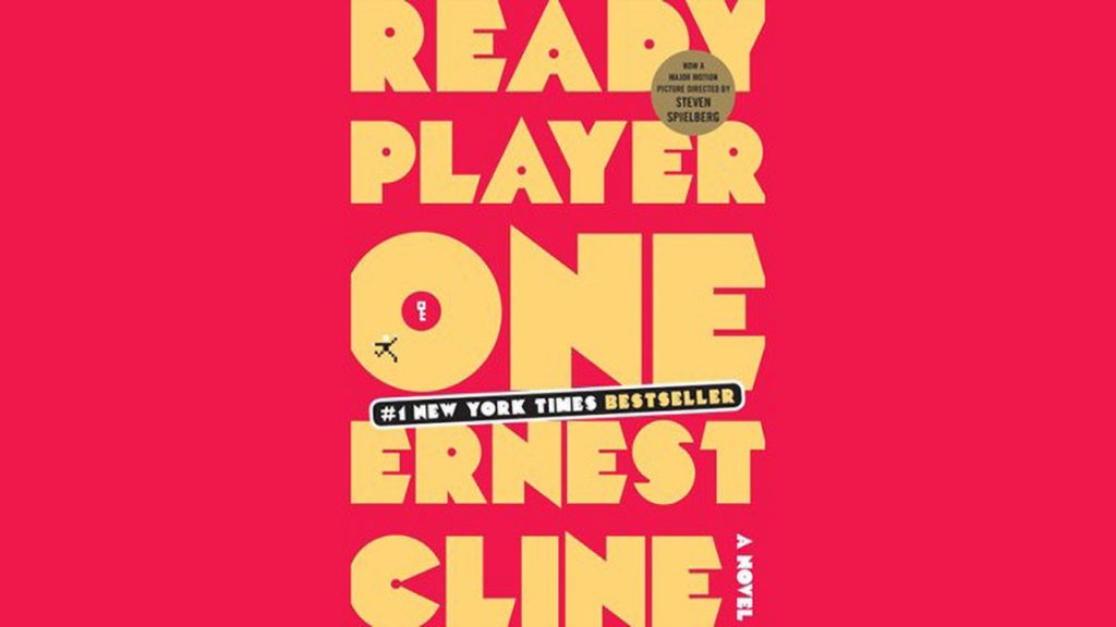 The Official Book Cover of “Ready Player One” by Ernest Cline, a book about video game world.