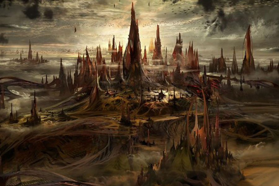 picture of a sci-fi city on ender’s game