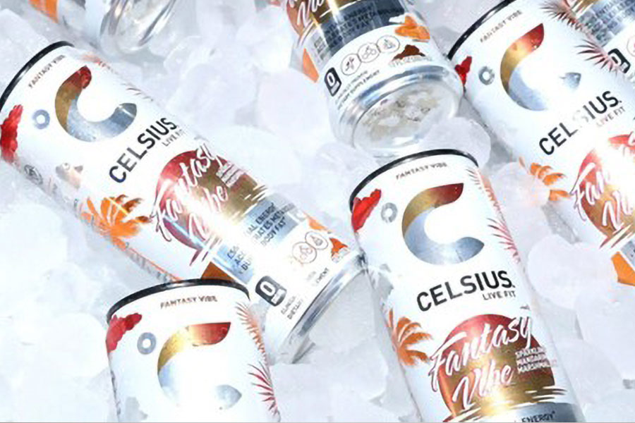 Picture of cans of Celsius, one of the good energy drinks for gaming.