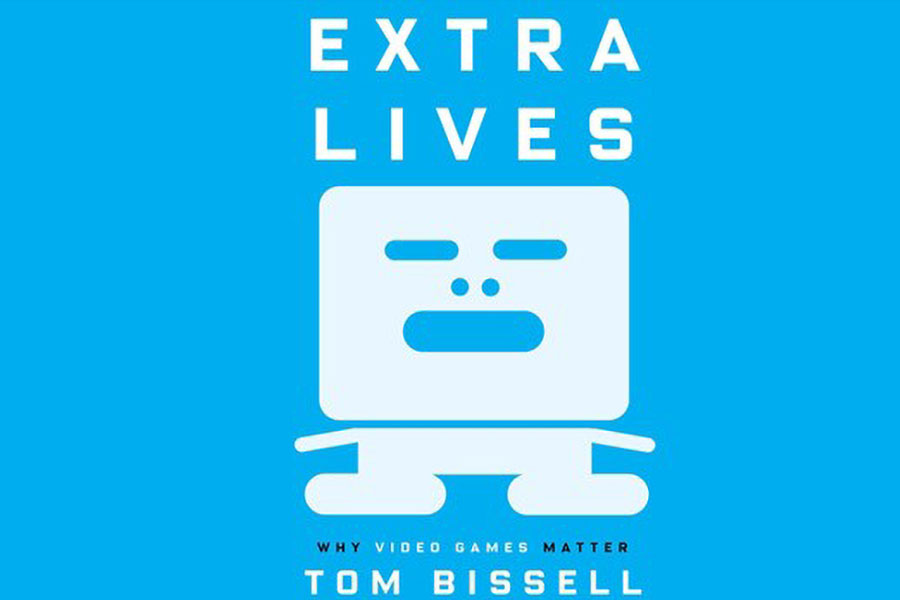 The Official Book Cover of "Extra Lives" by Tom Bissell, a book about video game world.