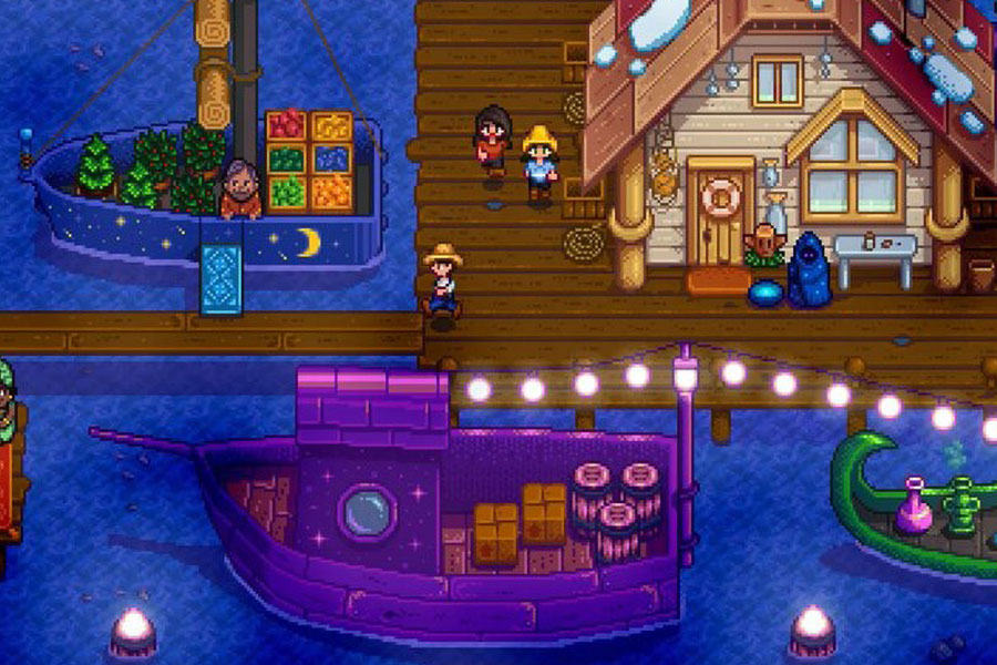 an in Game picture of Stardew Valley, one of the games you can play while listening to a podcast.