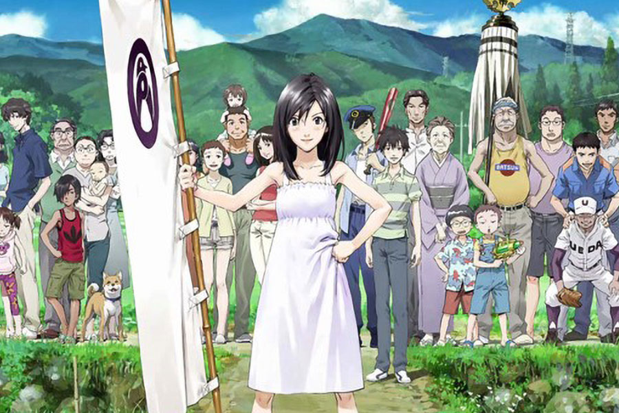 Picture of The main characters of Summer Wars, one of the best anime for gamers.