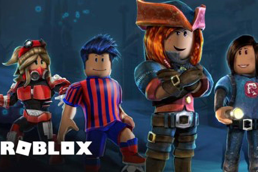 picture of roblox characters in different costumes and styles.