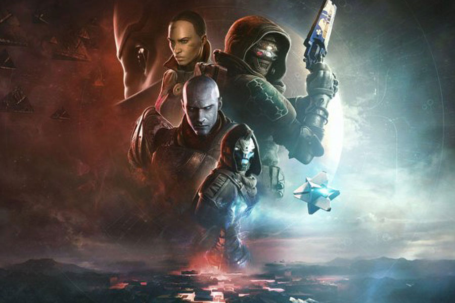 a Picture of Destiny 2 with its many Characters, One of the best games to stream on twitch 2024.