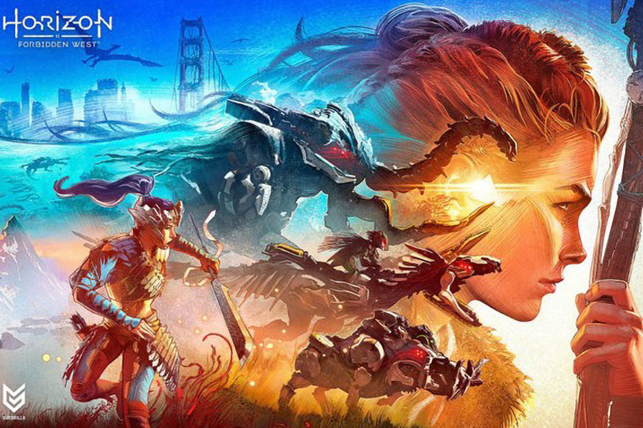 an Official picture of Horizon Forbidden West with the main character Aloy, One of the best games to stream on twitch 2024.