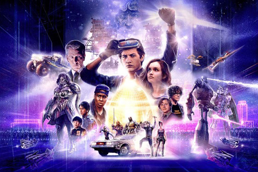 official poster of Ready Player One, one of the best movies for gamers