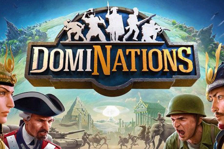 The Official Picture of DomiNations Showing different civilizations, One of best multiplayer war games for ios.