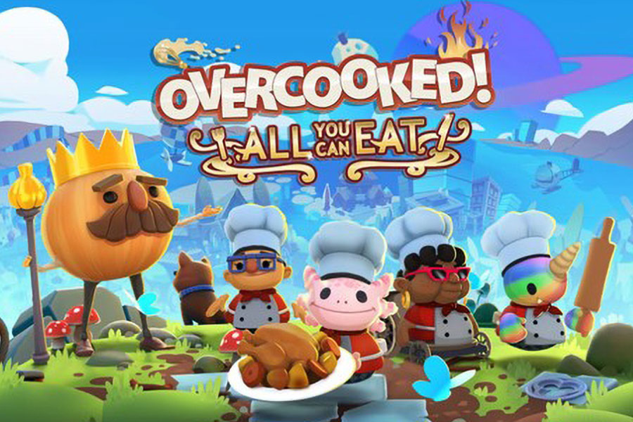 The Official Picture of Overcooked! All You Can Eat with its many characters, One of best ps5 games for casual gamers.