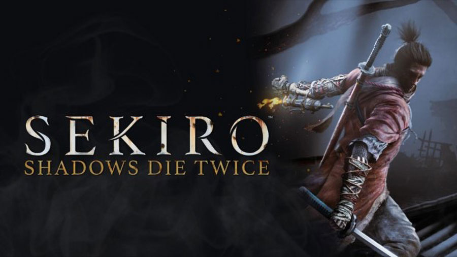 Official poster of Sekiro, one of the best samurai games for pc made by FromSoftware.