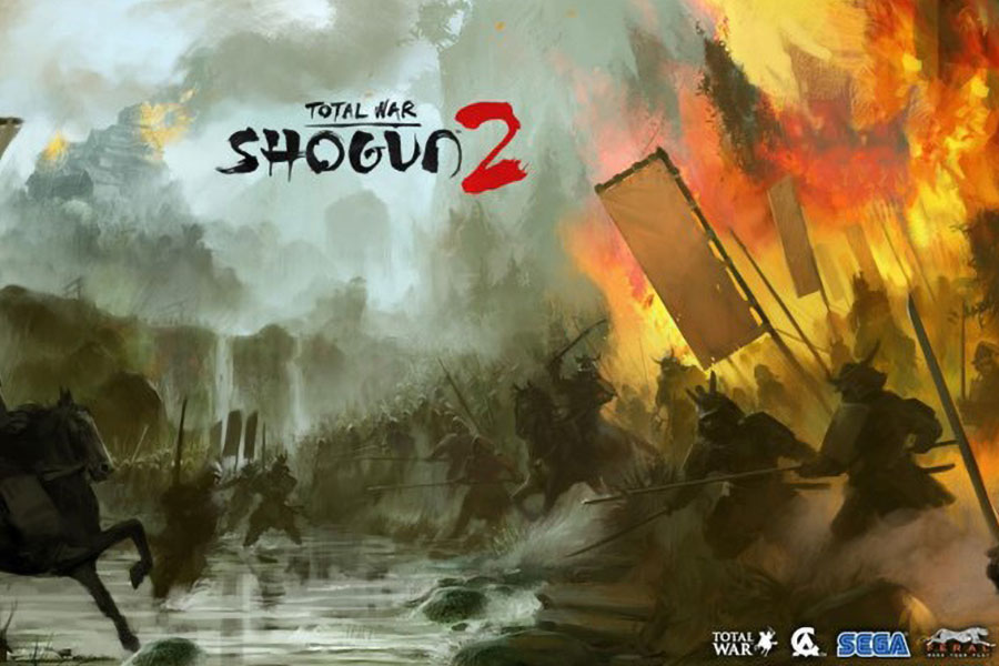 Concept art of Total War Shogun 2 is among the best samurai games for pc.