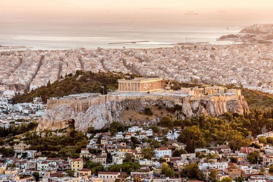 A View of Athens, Greece, One of the best places to go for gamers.