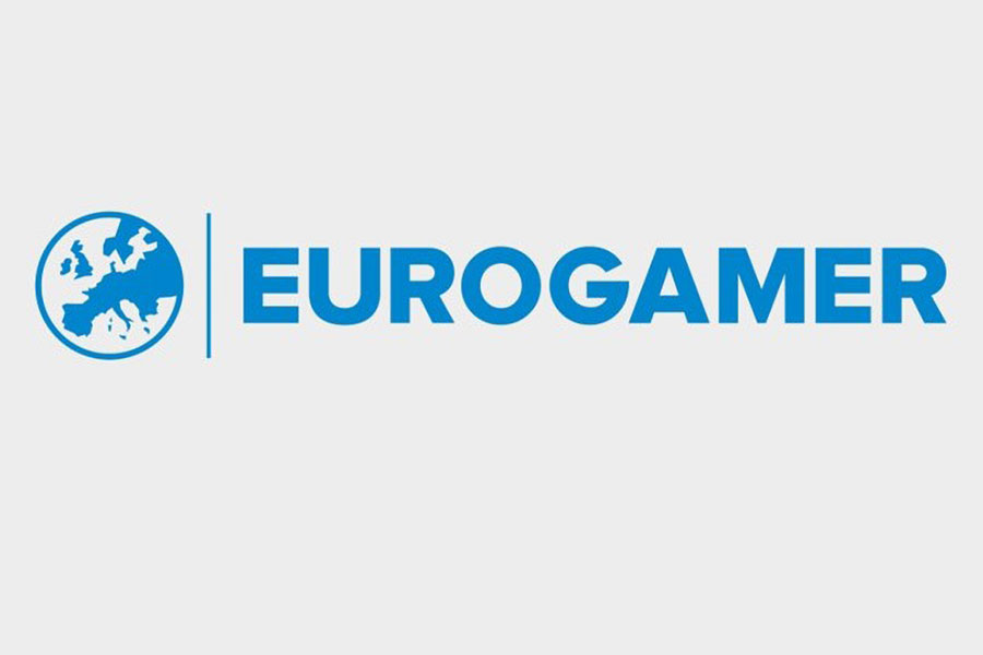 The Official Logo of Eurogamer, One of the best websites for gamers.