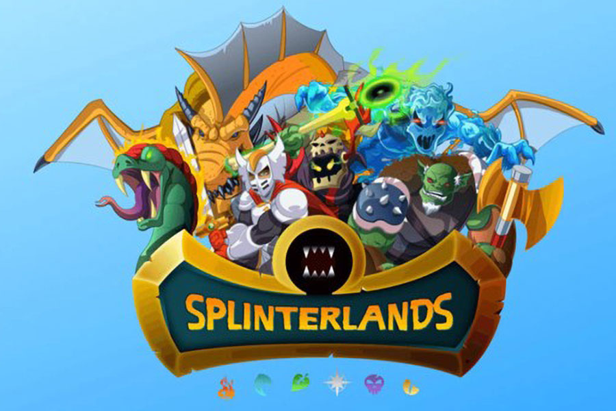 a poster of Splinterlands with its many characters, one of the best crypto games to earn money.