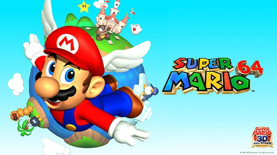 Official Picture of Super Mario 64, Subject of facts about video games.