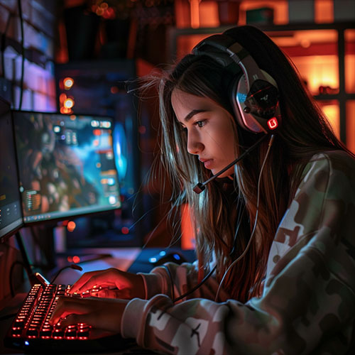 a Gamer in front of her setup trying on how to improve gaming performance on laptop
caption: It’s very necessary to boost your performance on gaming laptops.