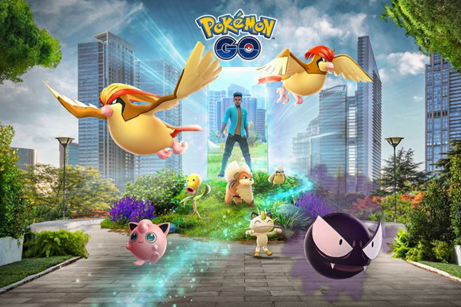 One of the main pictures of Pokémon GO, one of the mobile games with leaderboards.