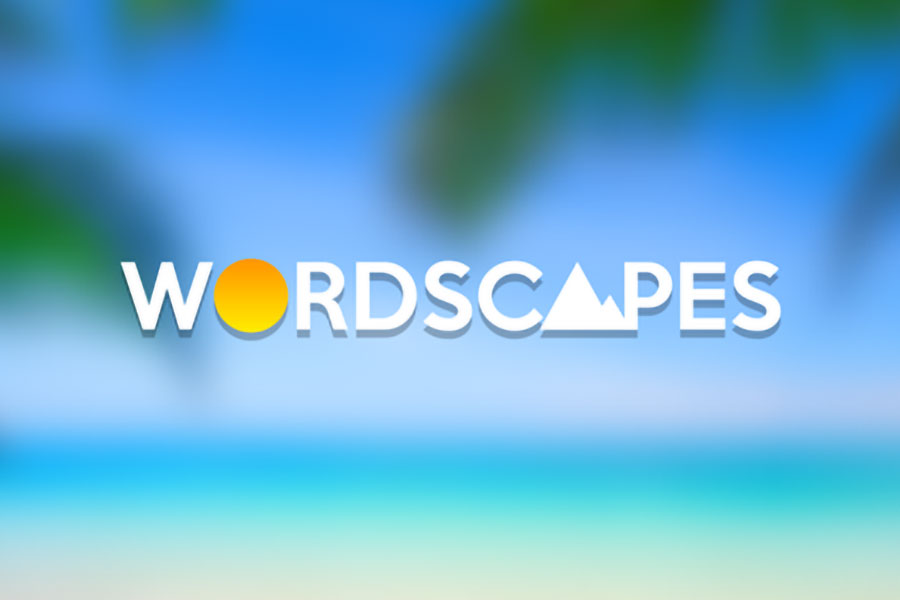 The main picture of Wordscapes, one of the mobile games with leaderboards.