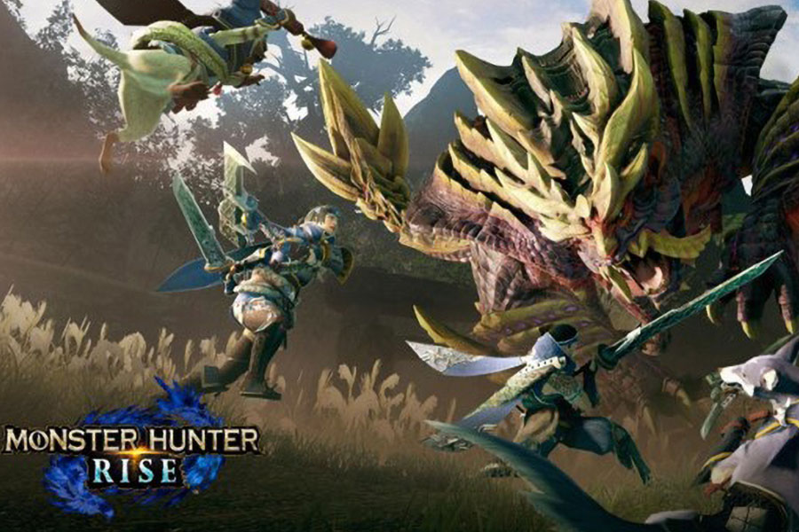 The Official Picture of Monster Hunter Rise, a Most played game in Japan 2024.