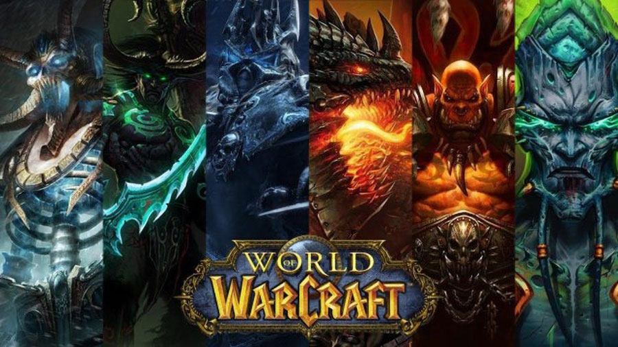 The Official Picture of World of Warcraft Featuring Different Characters, One of most played games.