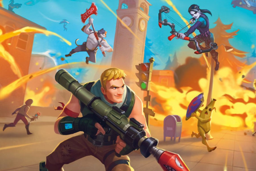 Official art of Fortnite, one of the great trending online games 2024