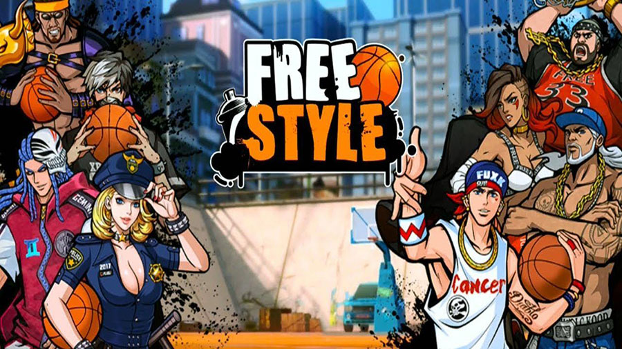 The Official Picture of 3on3 Freestyle Basketball with its characters, One of basketball games for ios.