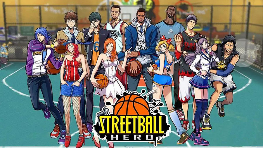 The Official Picture of Streetball Hero with its characters, One of basketball games for ios.