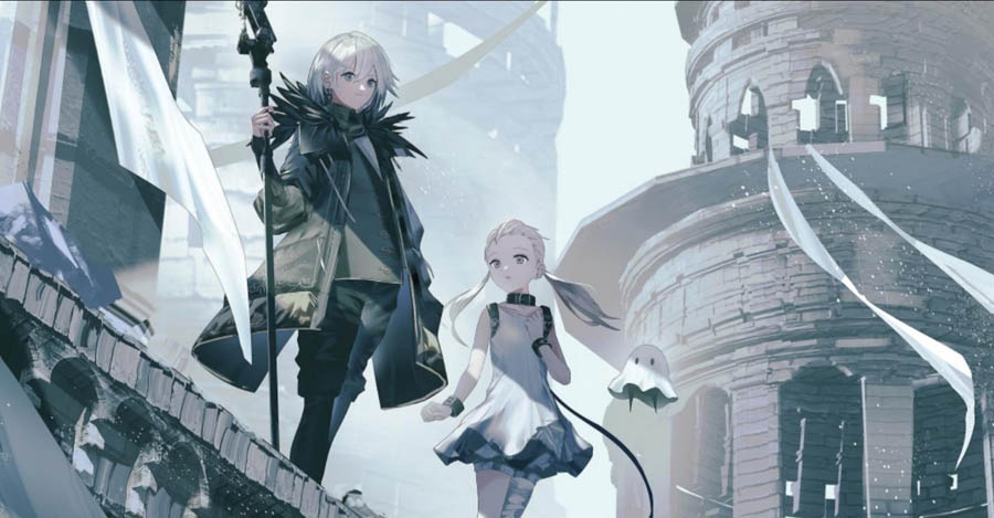 A wallpaper of NieR’s android game.