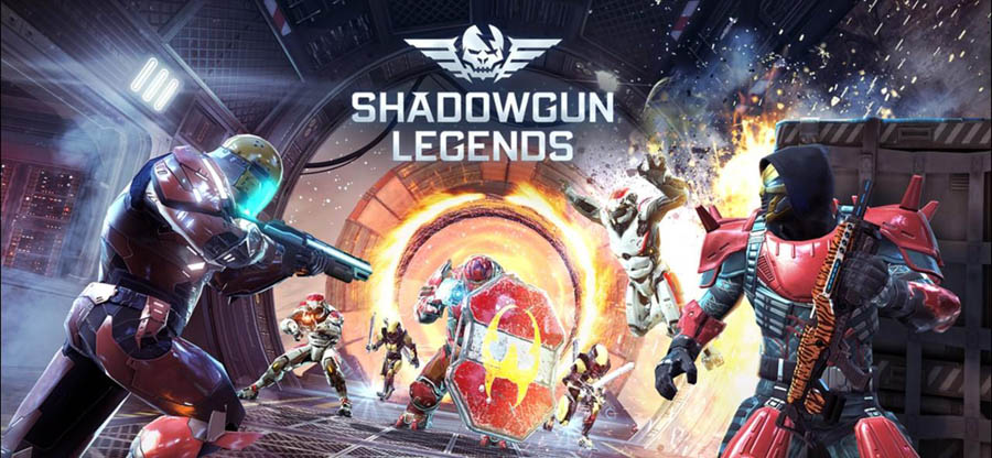 The Official Picture of Shadowgun Legends with its characters, One of best aaa games on ios.