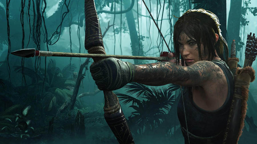 The Official Picture of Shadow of the Tomb Raider with Lara Croft, One of best aaa games on mac.