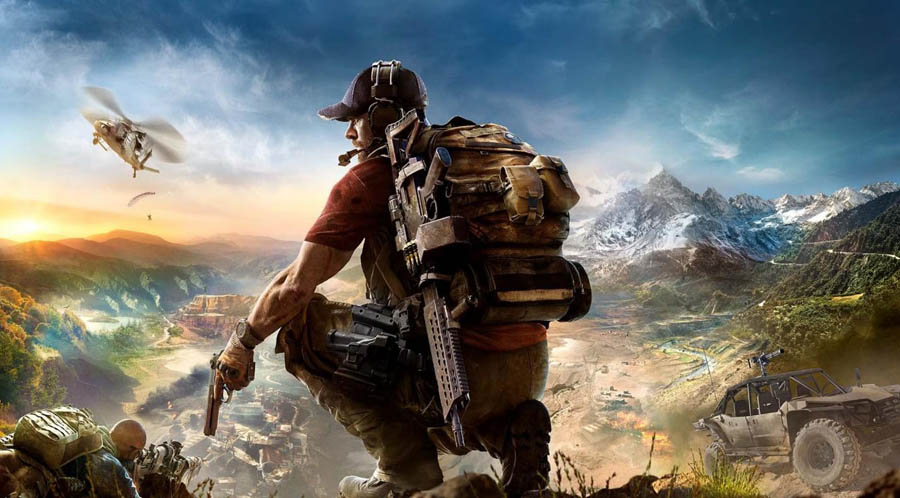 The main cover of Ghost Recon Wildlands, one of the best aaa games on steam.