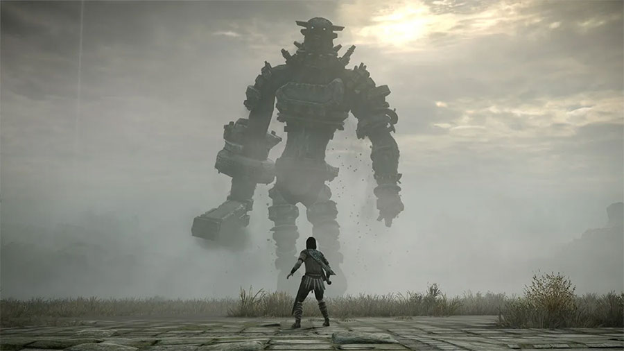 The Official Picture of Shadow of the Colossus Featuring its main character, One of best adventure games for ps4.