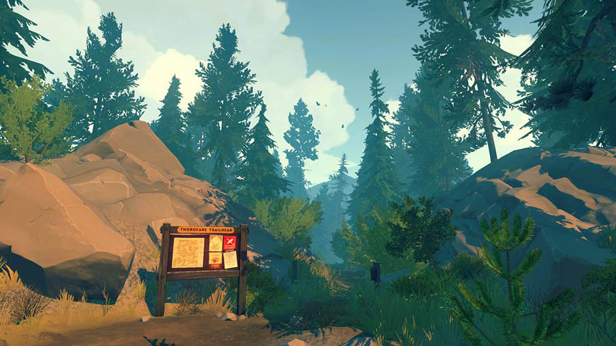 The official picture of Firewatch, one of the best adventure games for switch.