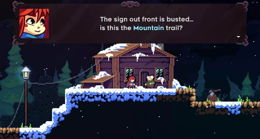 A picture of Celeste, one of the best adventure games for switch.