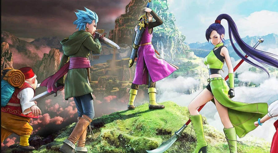 One of Dragon Quest XI S wallpapers, featuring the title's characters.