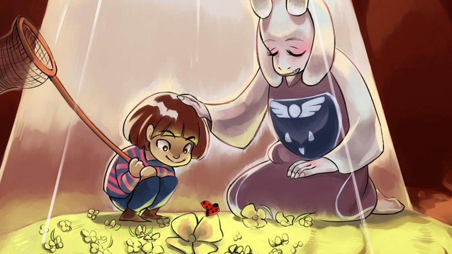 An official picture of Undertale, one of the best adventure games on steam.