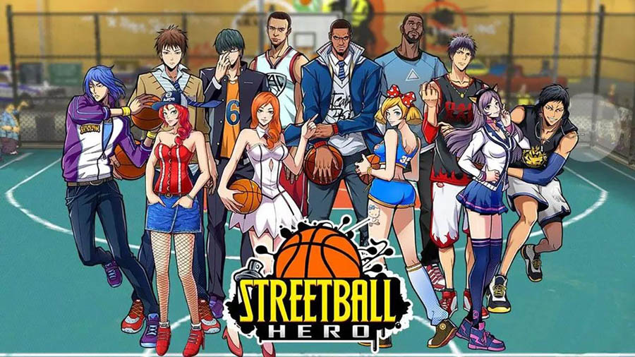 The Official Picture of Streetball Hero with its characters, One of best basketball games for android.