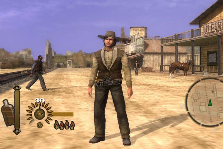 The in game Picture of Gun, one of the best cowboy video games.