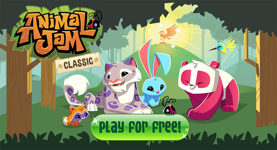 The Official Picture of Animal Jam, One of best free ipad games for 10 year olds.