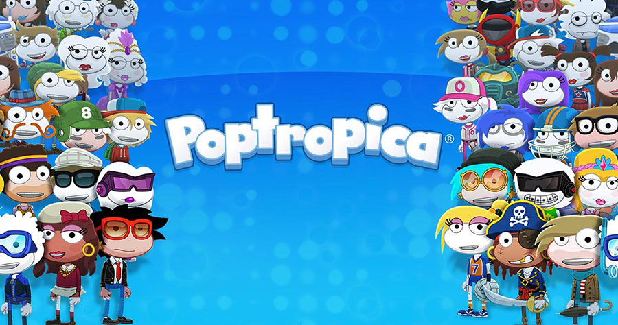 The Official Picture of Poptropica, One of best free ipad games for 7 year olds.