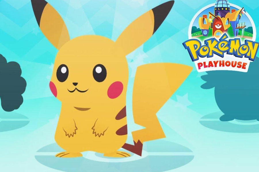 The Official Picture of Pokemon Playhouse with pikachu, One of best free ipad games for 8 year olds.