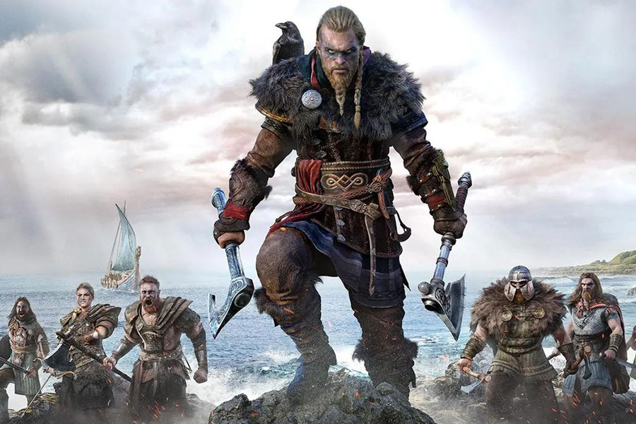 The Official Picture of Assassin's Creed Valhalla featuring its main character, One of The best historical video games.