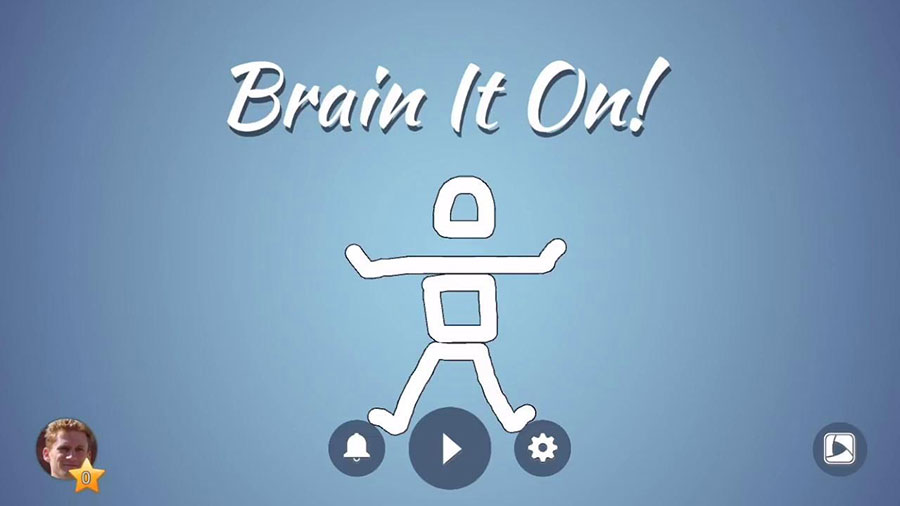 In game picture of Brain It On!, One of best iphone puzzle games for airplane mode.