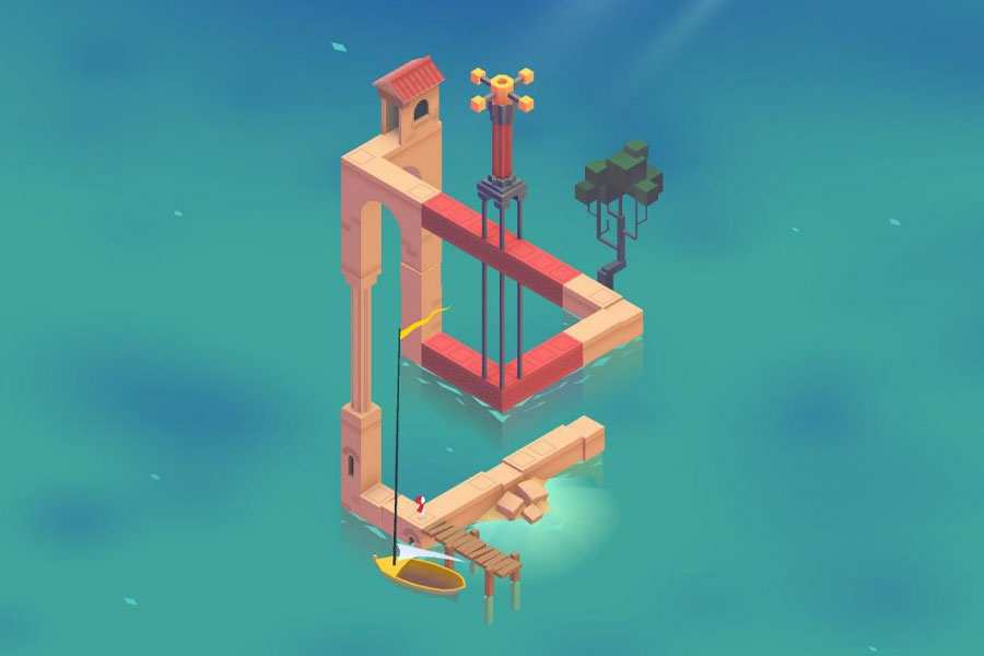 In game picture of Monument Valley 2, One of best offline android games for flights.