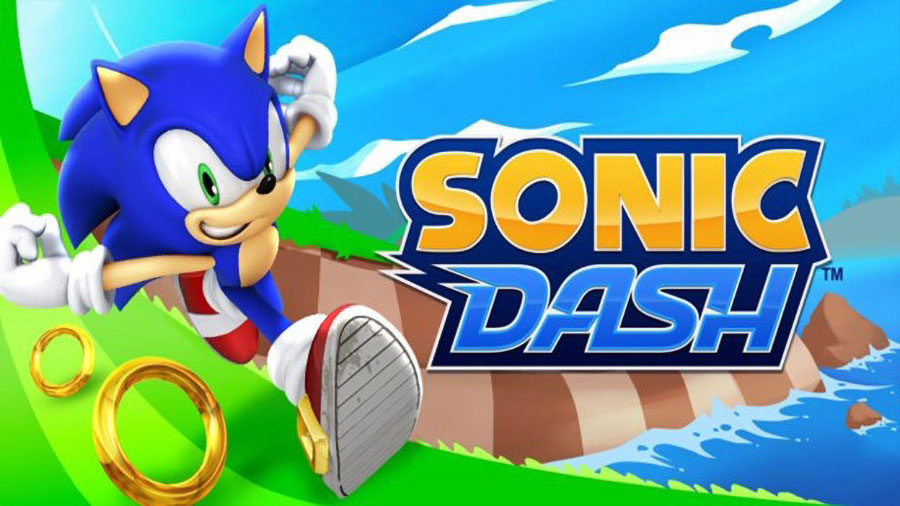 The Official Picture of Sonic Dash featuring sonic, One of best running games for android.