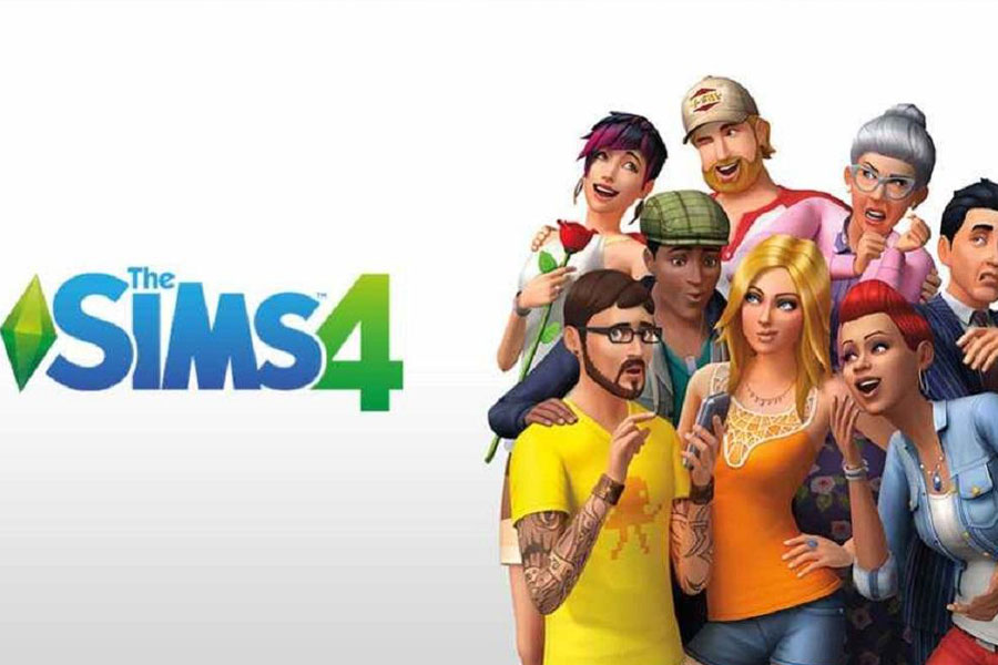 The Official Picture of The Sims 4 featuring its characters, One of best steam games to play while watching tv.