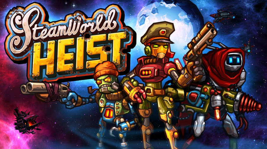 The cover picture of the SteamWorld Heist.