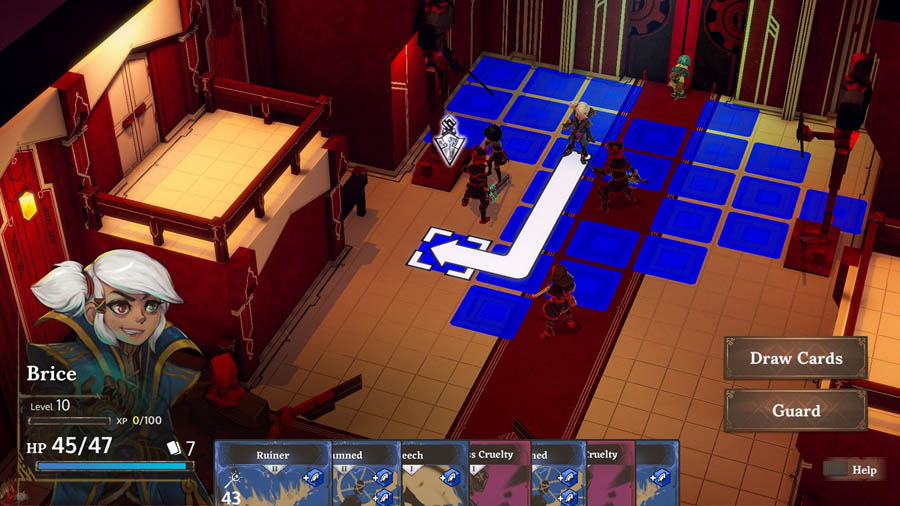 A picture of the gameplay and main characters.