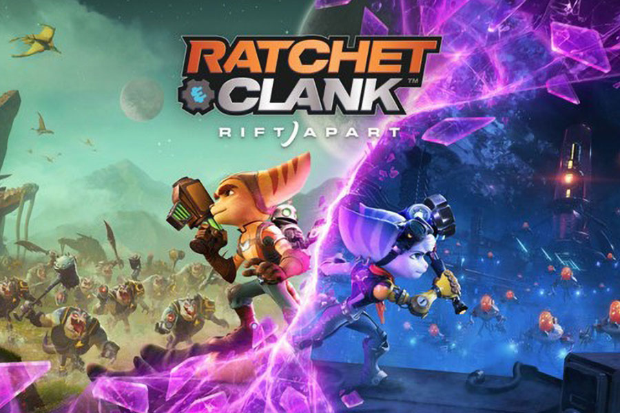 Ratchet & Clank: Rift Apart official poster showing the game’s heroes side by side.