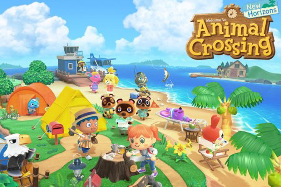 The Official Picture of Animal Crossing: New Horizons Featuring its many characters, One of best video games for 5 year olds.