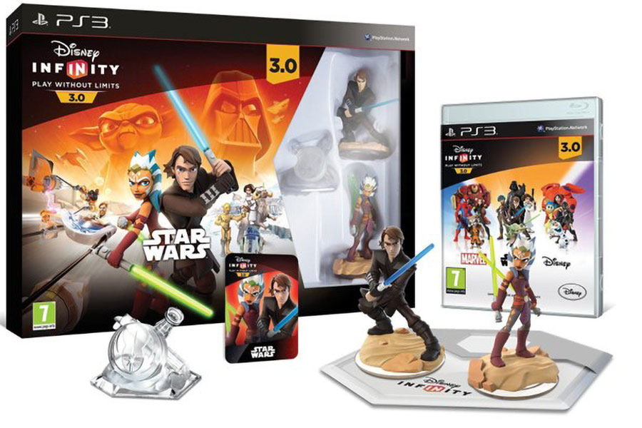 The Official Picture of Disney Infinity 3.0 set Featuring Star Wars Characters, One of best video games for 5 year olds.